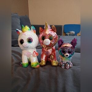 Ty Beanie Babies Flippables Set Of 3